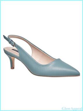 Slingback Pointed Toe Mid Heel Dress Shoes Adjustable Strap